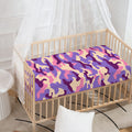 Pastel Purple Camouflage Print Baby Crib Sheet