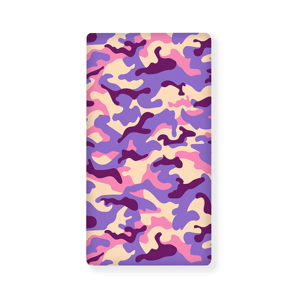 Pastel Purple Camouflage Print Baby Crib Sheet