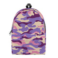 Pastel Purple Camouflage Print School Backpack