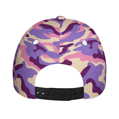 Pastel Purple Camouflage Print Baseball Cap