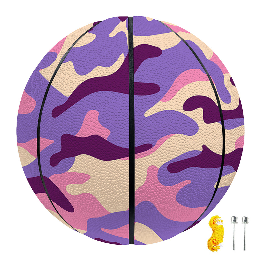 Pastel Purple Camouflage Print Basketball
