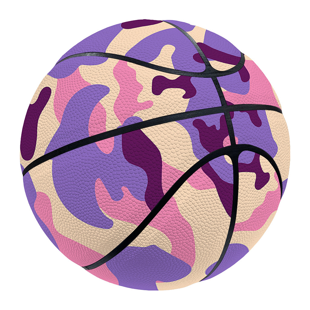 Pastel Purple Camouflage Print Basketball