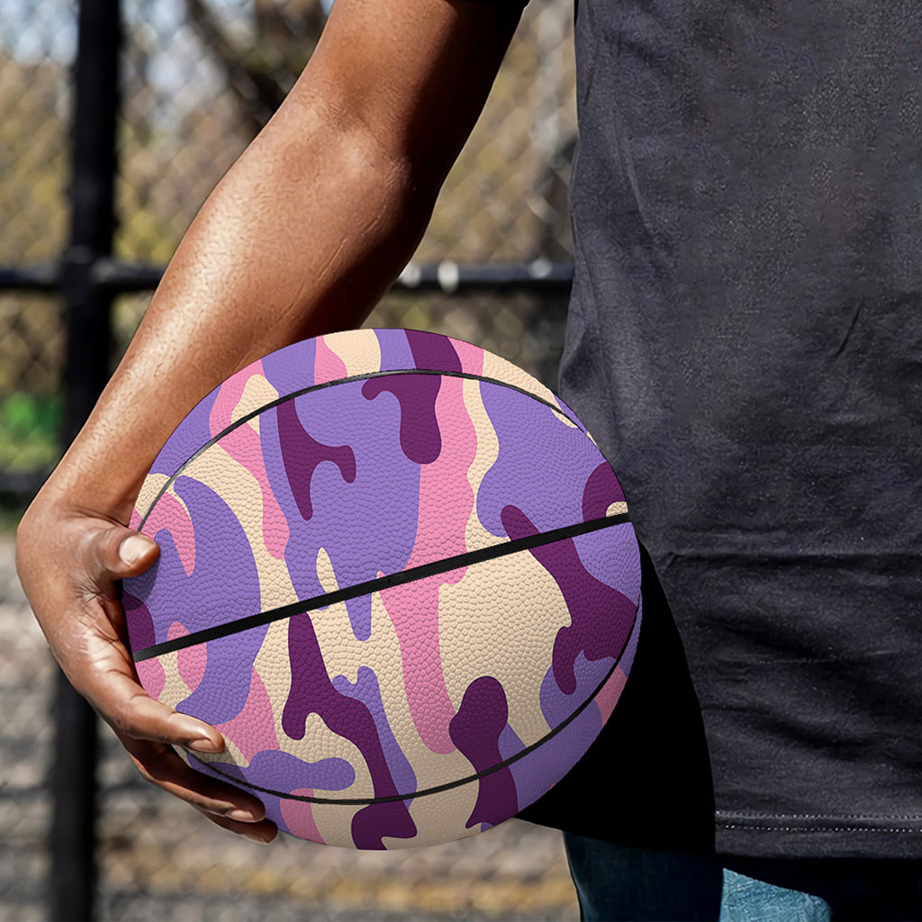Pastel Purple Camouflage Print Basketball