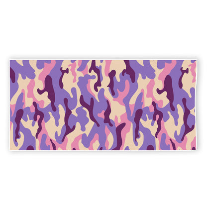 Pastel Purple Camouflage Print Beach Towel
