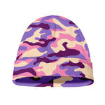 Pastel Purple Camouflage Print Beanie