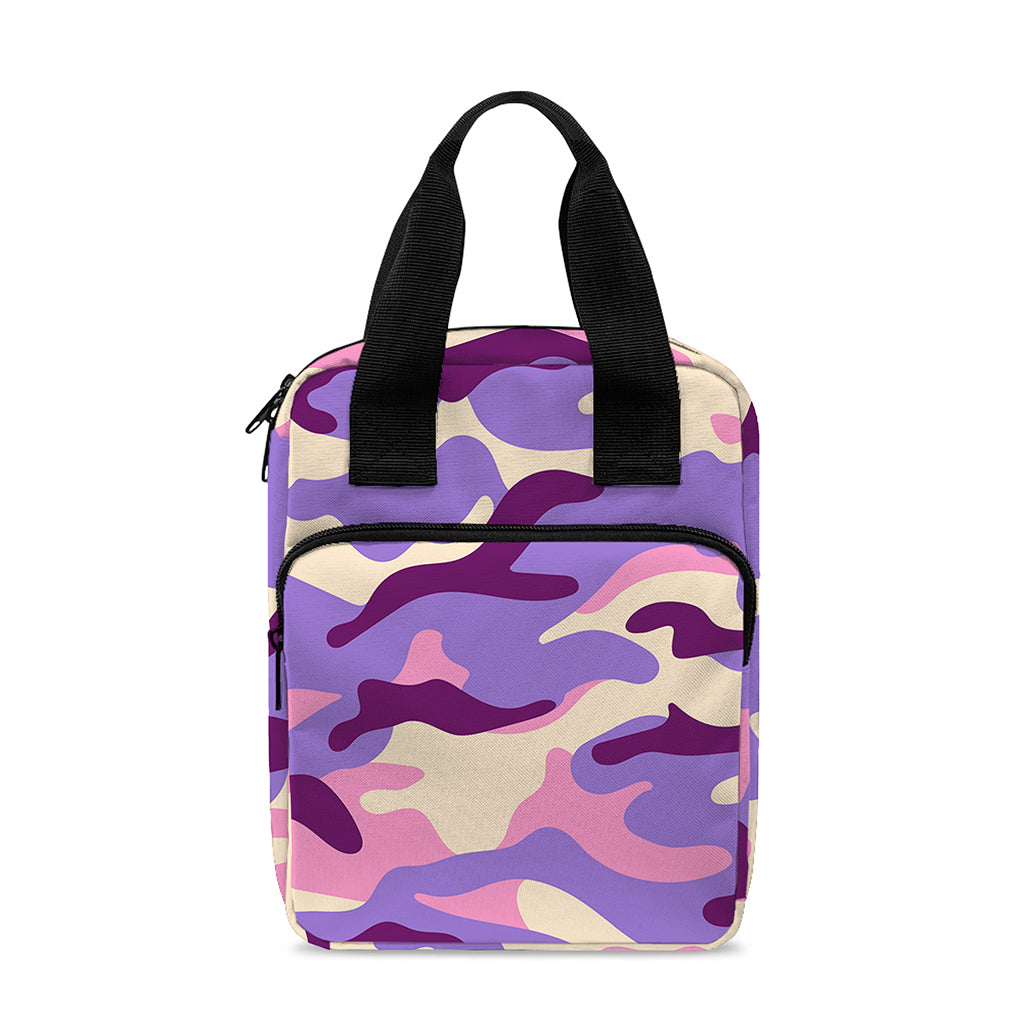Pastel Purple Camouflage Print Bible Tote Bag