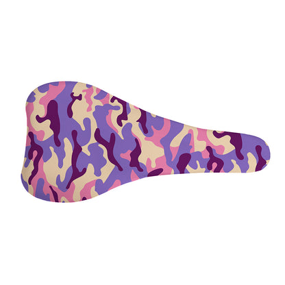 Pastel Purple Camouflage Print Bicycle Seat Cover