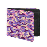 Pastel Purple Camouflage Print Bifold Wallet