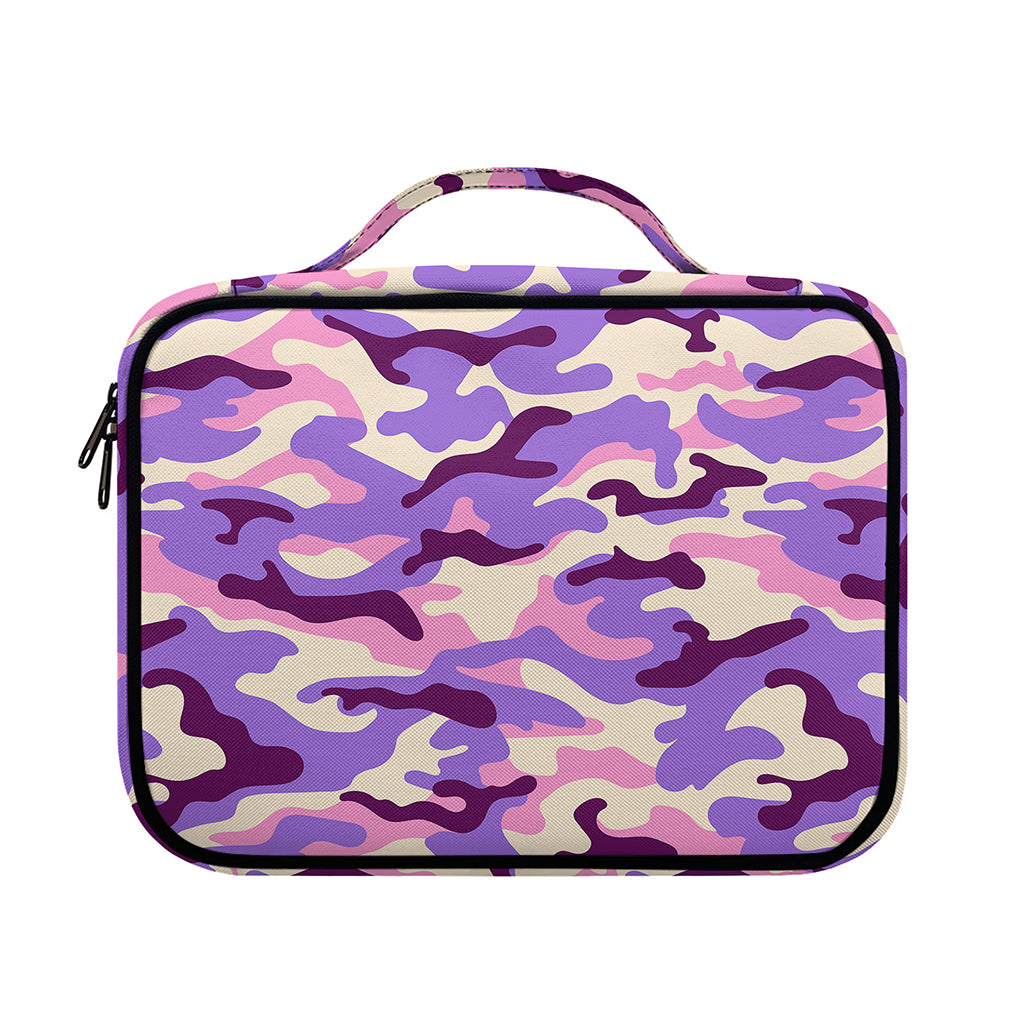Pastel Purple Camouflage Print Briefcase Bible Bag