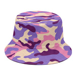 Pastel Purple Camouflage Print Bucket Hat