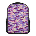 Pastel Purple Camouflage Print Casual Backpack