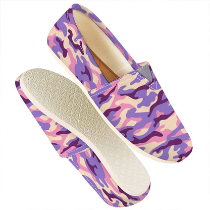 Pastel Purple Camouflage Print Casual Shoes