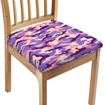 Pastel Purple Camouflage Print Chair Cushion Cover