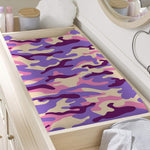 Pastel Purple Camouflage Print Changing Pad Cover