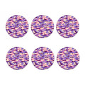 Pastel Purple Camouflage Print Coaster Set