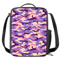 Pastel Purple Camouflage Print Crossbody Lunch Bag
