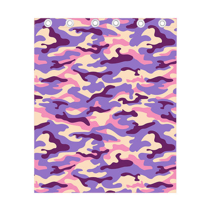 Pastel Purple Camouflage Print Curtain
