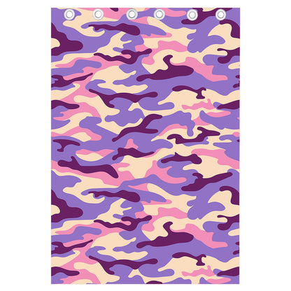 Pastel Purple Camouflage Print Curtain