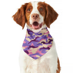 Pastel Purple Camouflage Print Dog Bandana