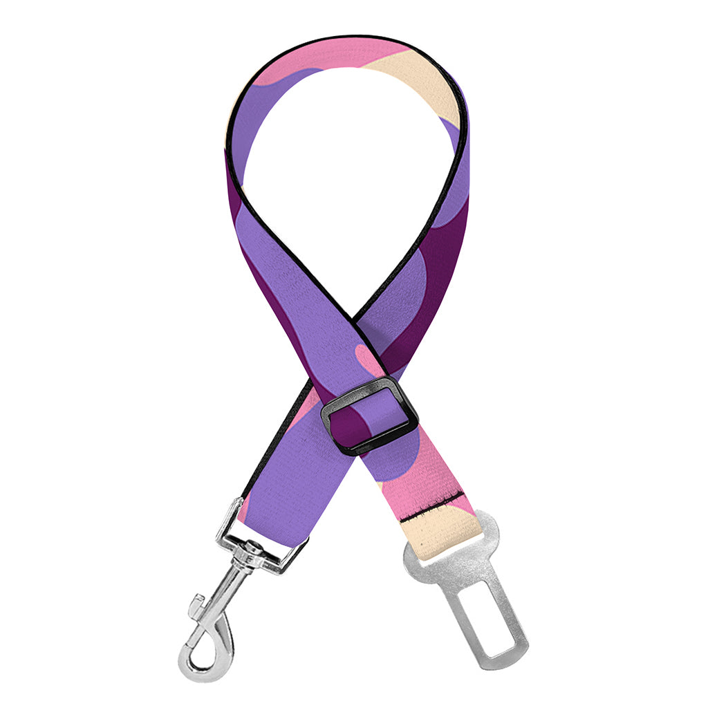 Pastel Purple Camouflage Print Dog Seat Belt
