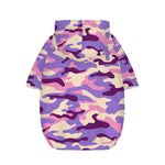 Pastel Purple Camouflage Print Dog Zip Up Hoodie
