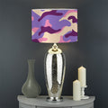 Pastel Purple Camouflage Print Drum Lamp Shade