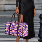 Pastel Purple Camouflage Print Duffle Bag