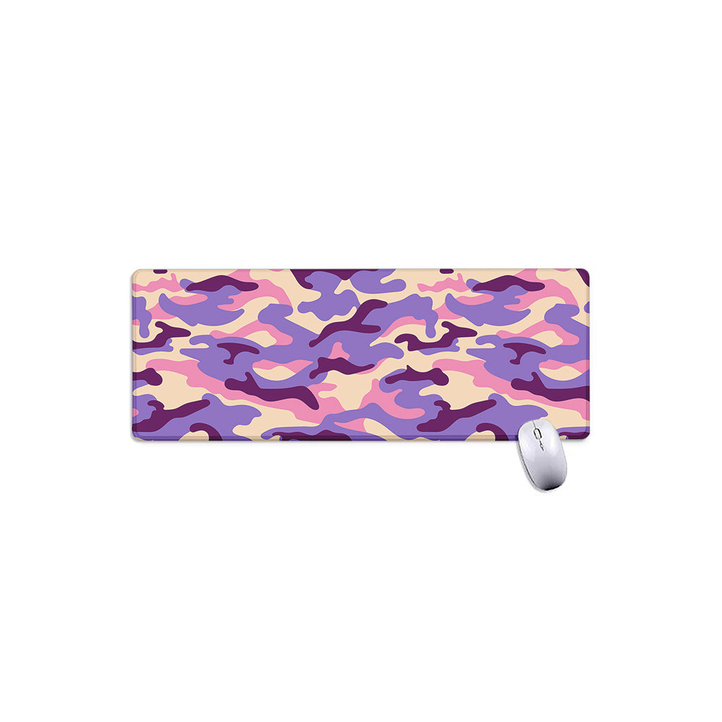 Pastel Purple Camouflage Print Extended Mouse Pad