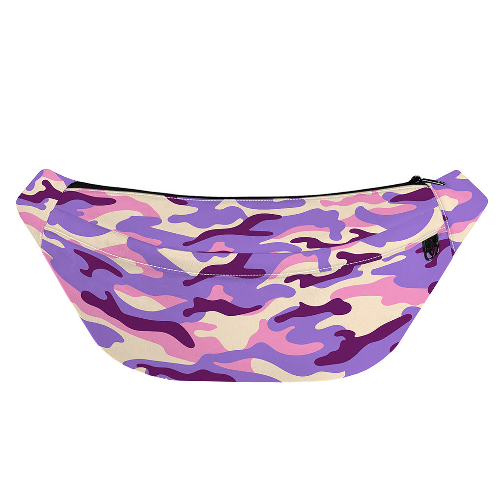 Pastel Purple Camouflage Print Fanny Pack