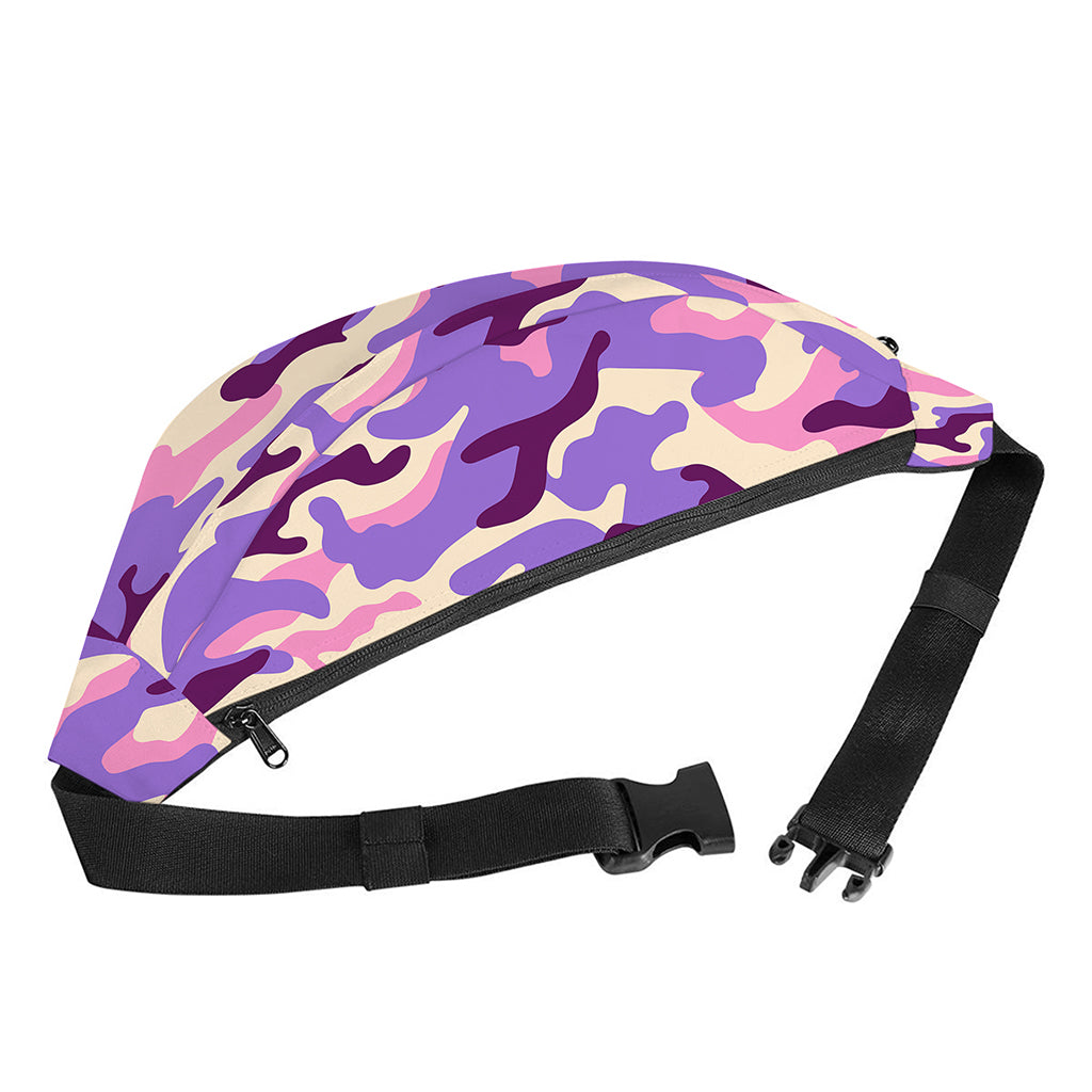Pastel Purple Camouflage Print Fanny Pack