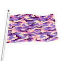 Pastel Purple Camouflage Print Flag