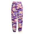 Pastel Purple Camouflage Print Fleece Lined Knit Pants
