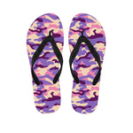 Pastel Purple Camouflage Print Flip Flops