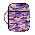 Pastel Purple Camouflage Print Front Pocket Bible Bag