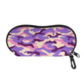 Pastel Purple Camouflage Print Glasses Case