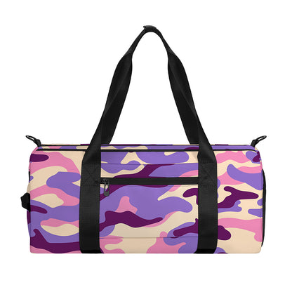 Pastel Purple Camouflage Print Gym Bag