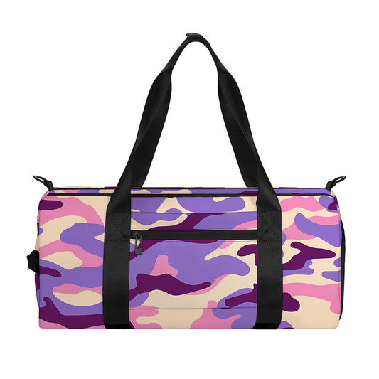 Pastel Purple Camouflage Print Gym Bag
