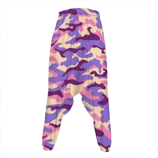 Pastel Purple Camouflage Print Hammer Pants