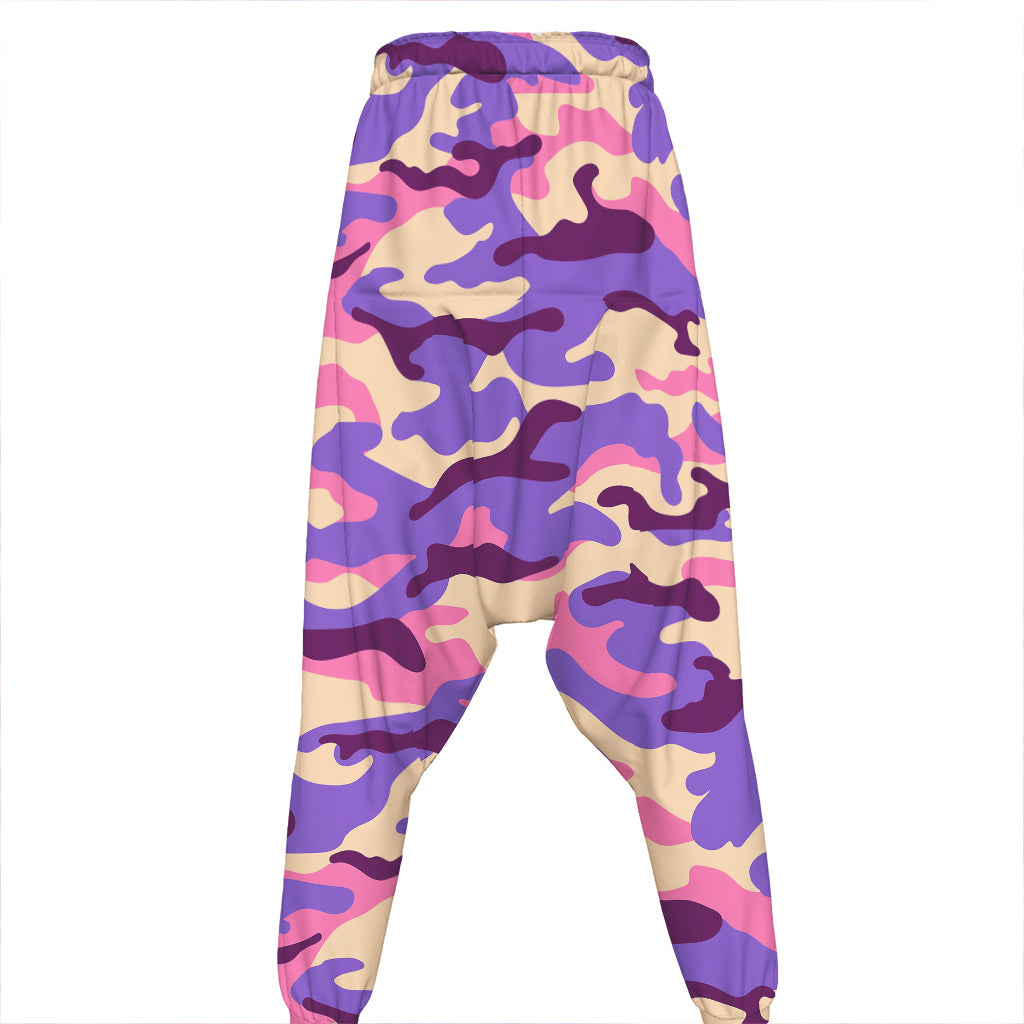 Pastel Purple Camouflage Print Hammer Pants