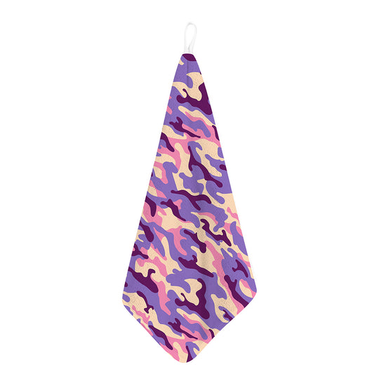 Pastel Purple Camouflage Print Hand Towel