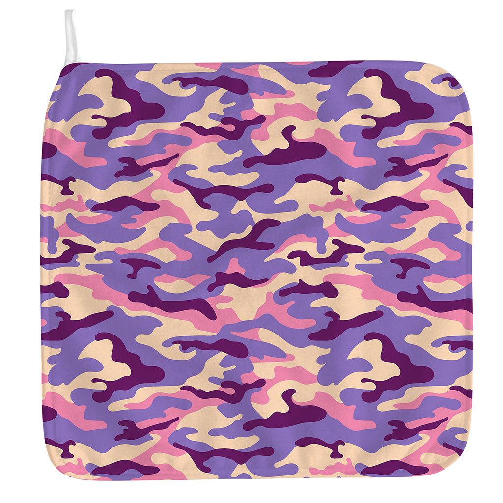 Pastel Purple Camouflage Print Hand Towel