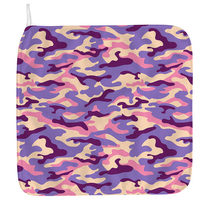 Pastel Purple Camouflage Print Hand Towel