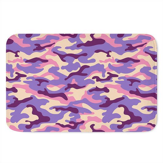 Pastel Purple Camouflage Print Indoor Door Mat