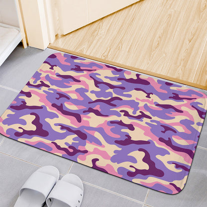 Pastel Purple Camouflage Print Indoor Door Mat
