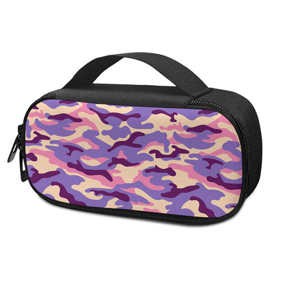 Pastel Purple Camouflage Print Insulin Cooler Travel Case