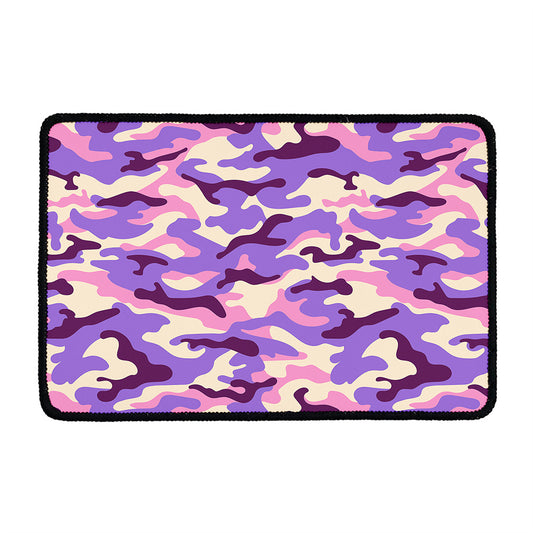 Pastel Purple Camouflage Print Kitchen Mat