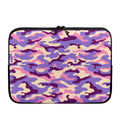 Pastel Purple Camouflage Print Laptop Sleeve