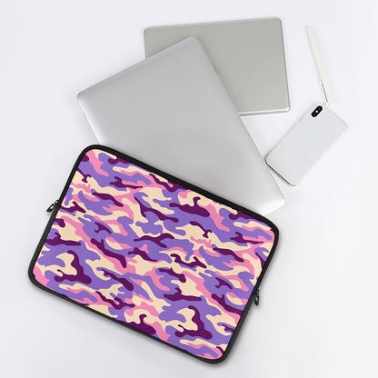 Pastel Purple Camouflage Print Laptop Sleeve