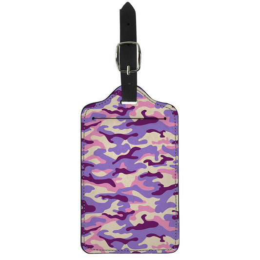 Pastel Purple Camouflage Print Luggage Tag