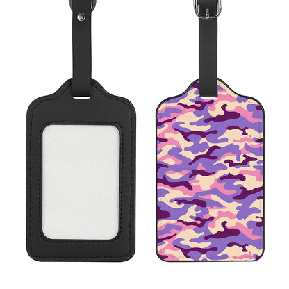 Pastel Purple Camouflage Print Luggage Tag